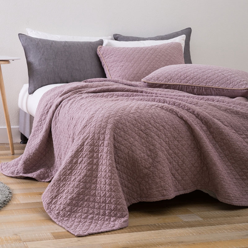 crinkle quilt bedspread stone washed