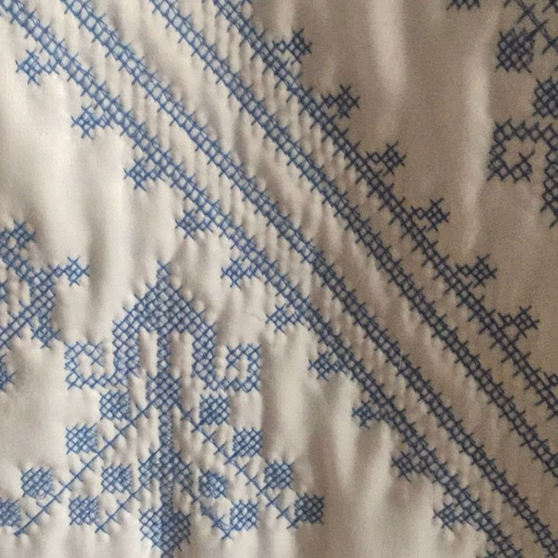 embroidery quilt bedspread set